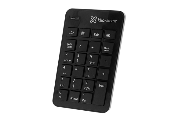 PR007960-TECLADO NUMERICO KLIPXZYPHER, WIRELESS FULL-SIZE, 23-KEY STANDARD LAYOUT (KNP-110)