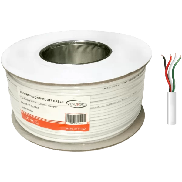 CABLE 22/4 SOLIDO(DM0525-2 076-159) 500FT 150M BORDE BLANCO 22AWG