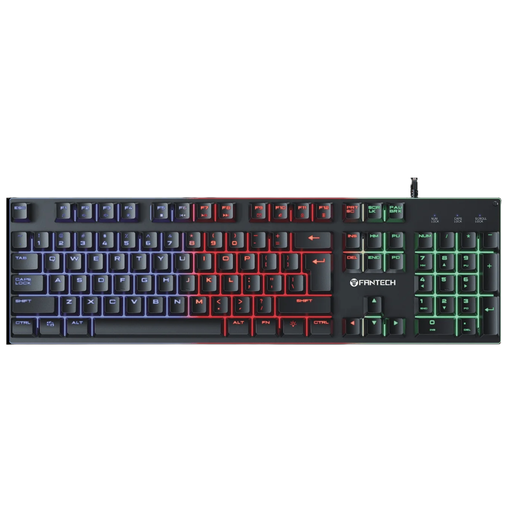 TECLADO FANTECH GAMING K613L/K614L FIGHTER 104 TECLAS,USB,COVER ALUMINIO RGB 3 COLORES