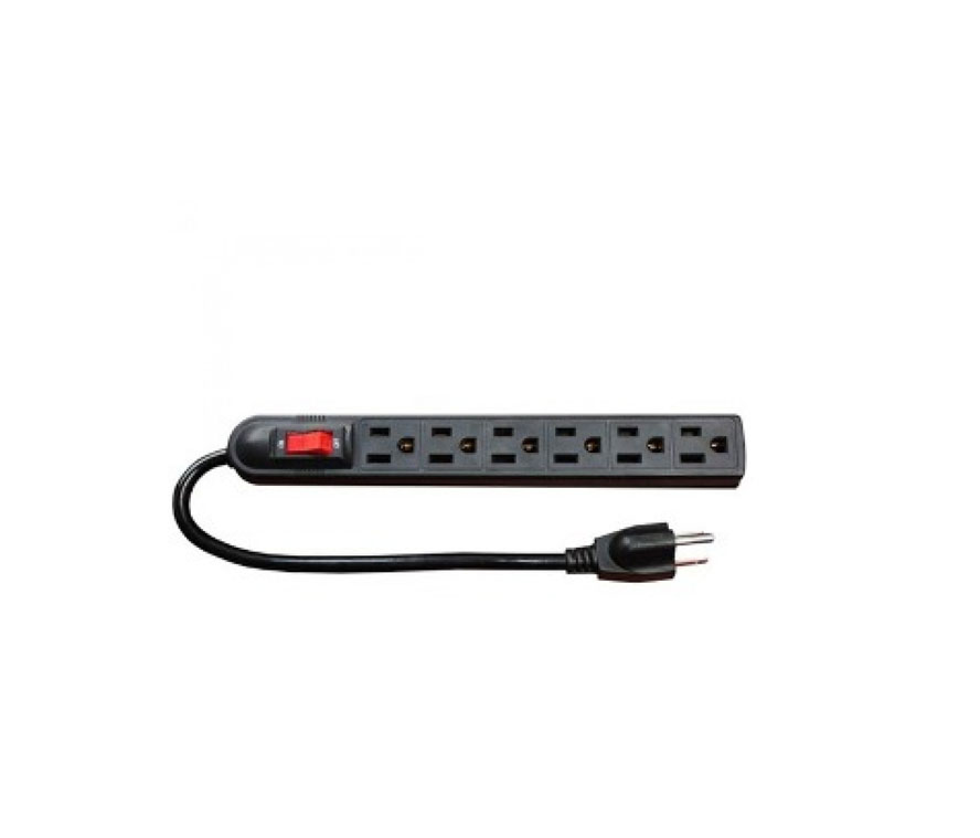 PR001221-REGLETA AGILER DE 6 TOMAS 110V, 2.5 PIES