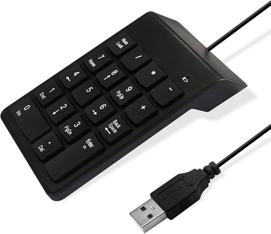 PR001511-TECLADO NUMERICOPARA LAPTOP USB DE 10 TECLAS, PORTATIL DELGADO, MINI NUMPAD, NUMEROS EXTERNOS