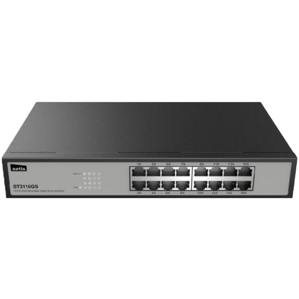 PR002139-SWITCH 16 PUERTOS GIGABIT NETIS  16 PORT GIGABIT 10/100/1000MBPS RJ45