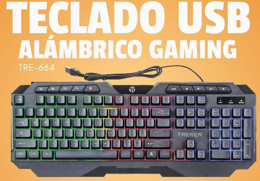 TECLADO GAMING TREKER USB TRE-664 USB