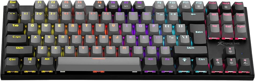 TECLADO GAMING MECANICO NEGRO/GRIS XTRIKE ME