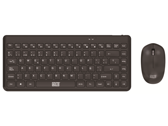 TECLADO MOUSE AGILER INALAMBRICO ESPAÑOL, BLACK, NANO RECEIVER (AGI-9895)