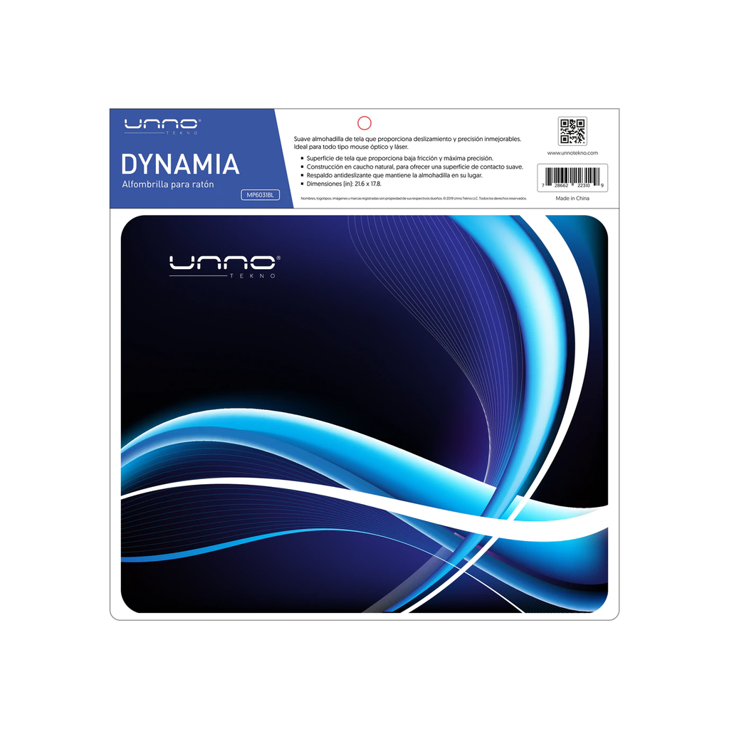 MOUSE PAD DYNAMIA AZUL UNNO/JAMA MP6031BL