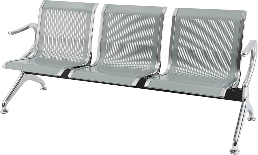 PR006385-SILLA DE ESPERA GRIS