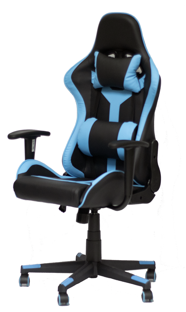PR006395-SILLON EJECUTIVO NEGRO Y AZUL