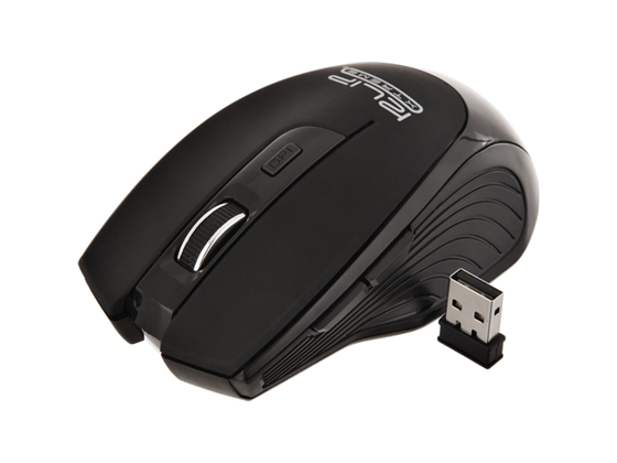 MOUSE WIRELESS KLIPX VORTEX 6 BOTONES 2.4 GHZ, ERGONOMICO, NEGRO (KMW-355BK)