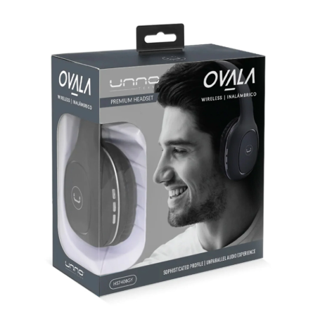 HEADSET BT C/MIC OVALA GRIS UNNO