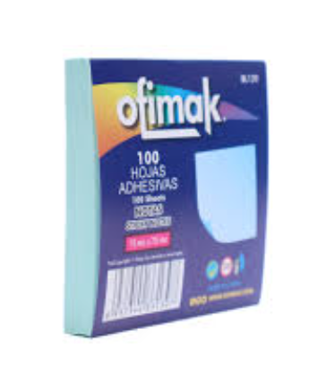NOTA ADH 3"X3'' OFIMAK AZUL PASTEL
