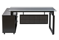 MUEBLE (PC) STARKEN GLASS TOP 1.6M ESPRESSO (CT-3517A) (MUE454)