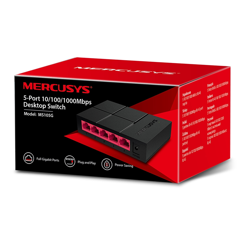 PR007420-SWITCH MERCUSYS  5 PORT 10/1000MBPS