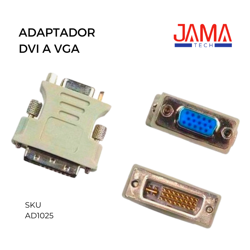 PR008322-ADAPTADOR DVI A VGA JAMA TECH