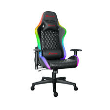 PR008458-SILLA GAMING LEATHER NEGRA RGB