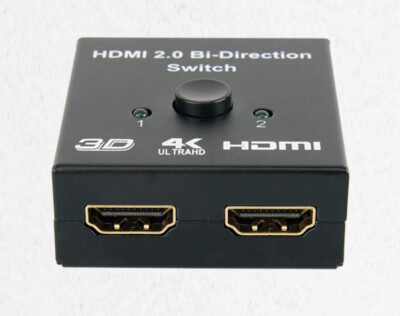 PR008815-HDMI 2.0 HDTV SWITCH SWITCHER SPLITTER BI-DIRECTION HUB HDCP 2X1 1X2 IN OUT 4K