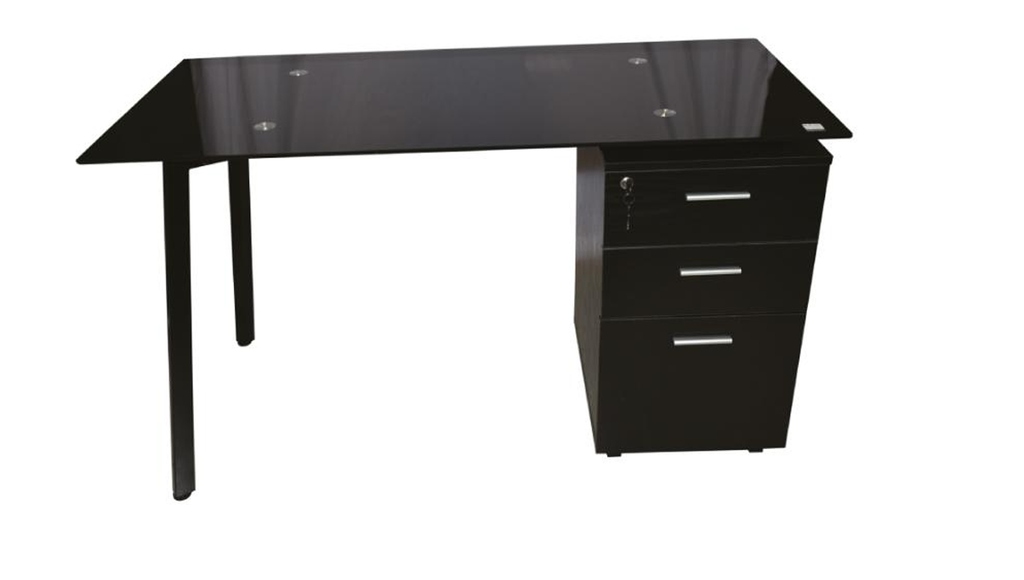 MUEBLE (PC) STARKEN GLASS TOP ESPRESSO (CT-3567AN)