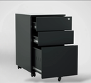 ARCHIVO GMS 3 GAVETA 9 1/2 X 11 GMS-MP-0 2-N NEGRO CON RUEDA