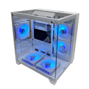 CASE GAMING (S270-6W-BLANCO)-DIMENSION 380*270*340MM,5PCS RGB FAN-REMOTE&HUB-NO POWER SUPPLY-ATX