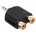 PR000935-ADAPTADOR DE AUDIO DE 1 PIEZA MACHO DE 3.5 MM A HEMBRA 2RCA