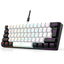 PR001028-TECLADO COMPACTO DE 61 TECLAS PARA GAMING RGB ILUMINADO PORTATIL