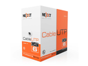 CAJA DE CABLE UTP NEXXT, CAT6, 1000 PIES, 24 AWG, 100% COBRE, CHAQUETA TIPO CM, 4 PARES, 250HZ, GRIS/AZUL