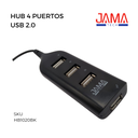 HUB USB 4 PUERTO 2.0 UNNO/JAMA TECH