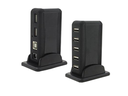 PR007897-HUB USB AGILER 7 PUERTOS USB 2.0, CON ADAPTADOR DE CORRIENTE.