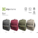 PR008353-BULTO DE NOTEBOOK 15.6" KLIPX BARI TIPO MOCHILA, ROJA/CRIS/VERDE (KNB-467GR/RD/GN)