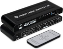PR008814-HDMI 4K 2.0 SPLITTER SWITCHER BOX HUB IR REMOTE CONTROL 5X1 POWER 5 TO 1