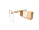 MUEBLE (PC) STARKEN GLASS TOP (CT-3863) WHITE (MUE351)
